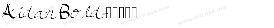 Aidan Bold字体转换